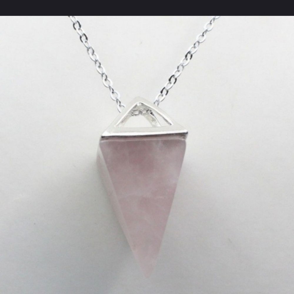 Rose Quartz Pendulum Pendant Necklace
